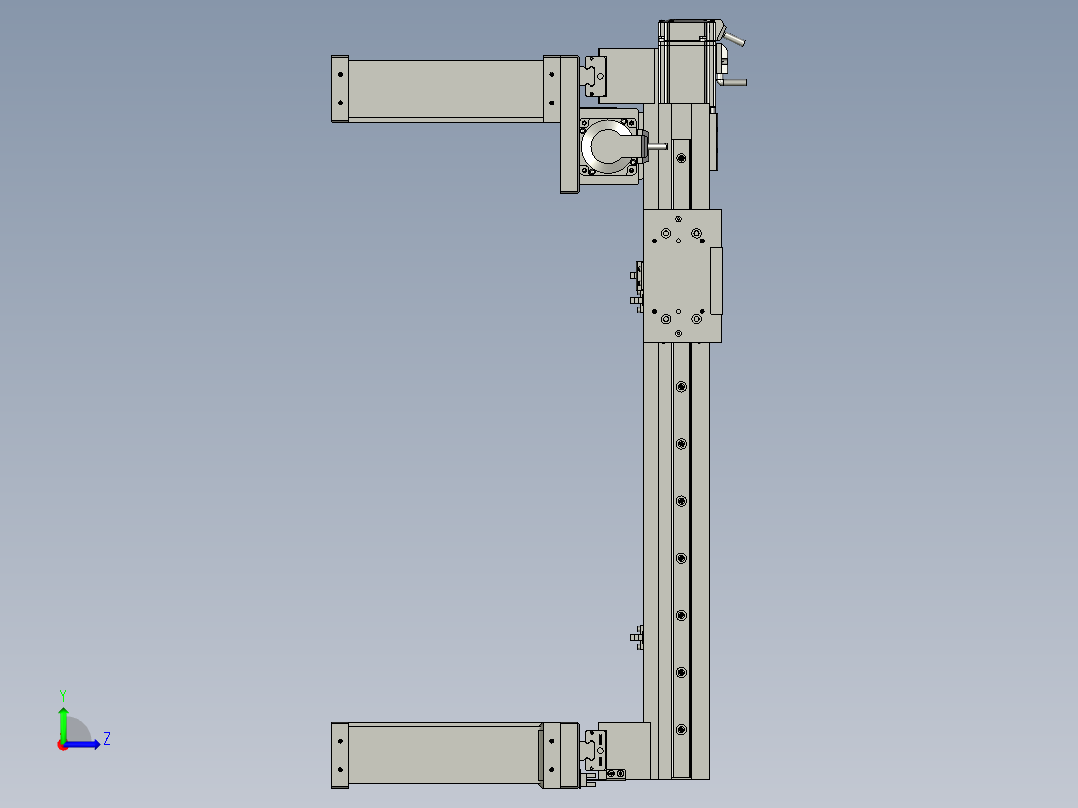 TBJ-XY丝杆滑轨组左视图