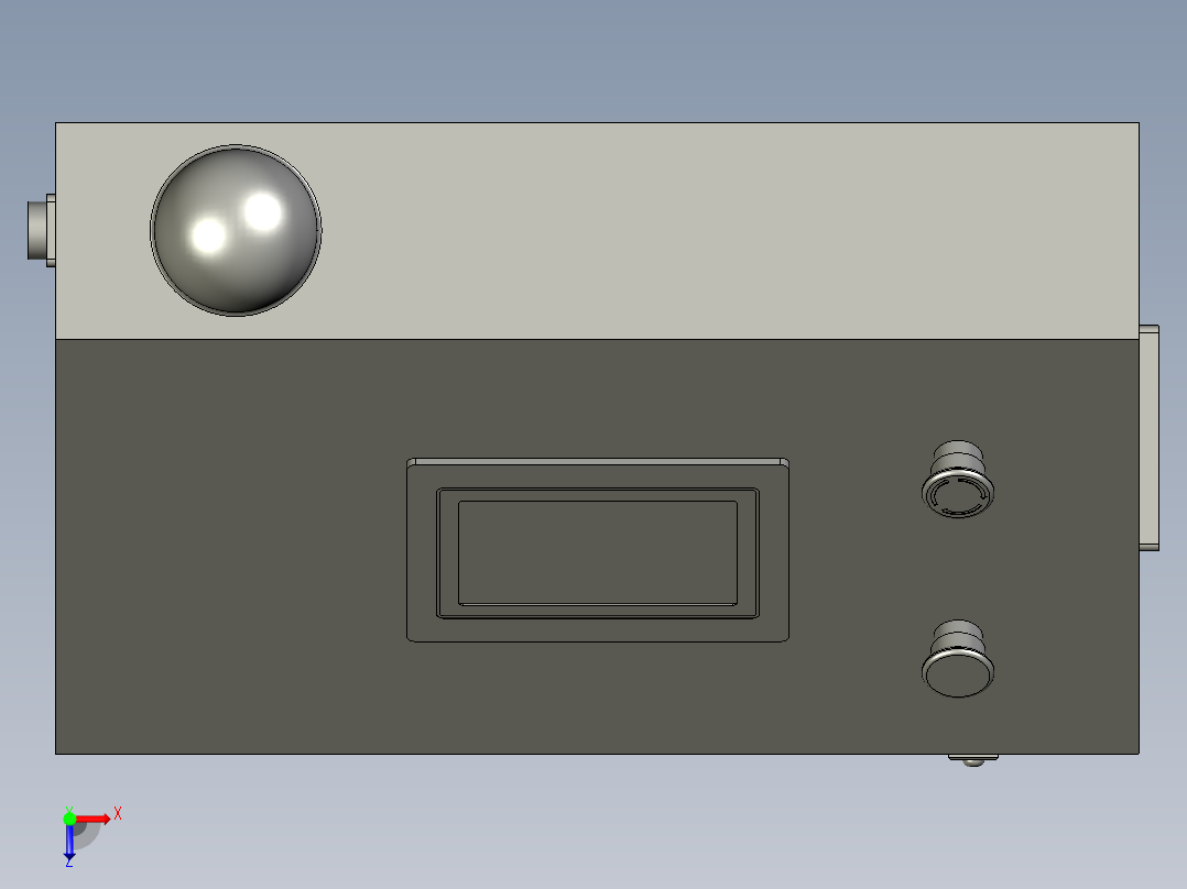 控制柜触摸屏式俯视图