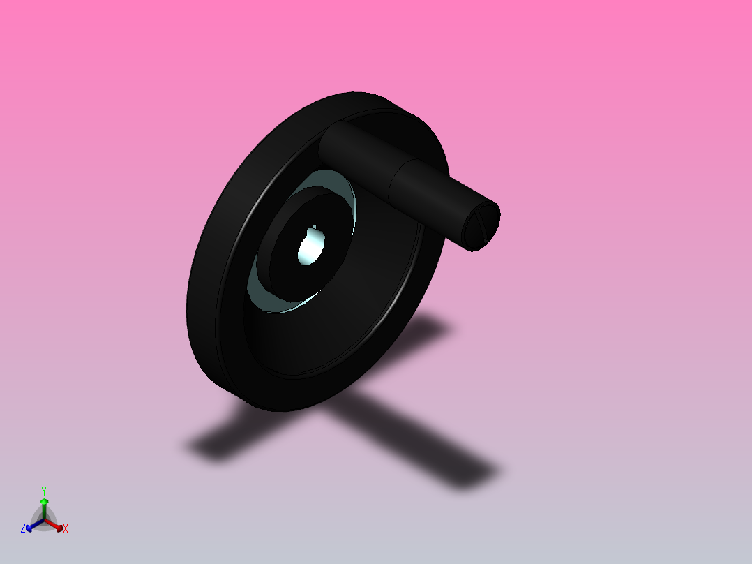 背面波纹手轮B装配[WCBH220B]正等轴测图