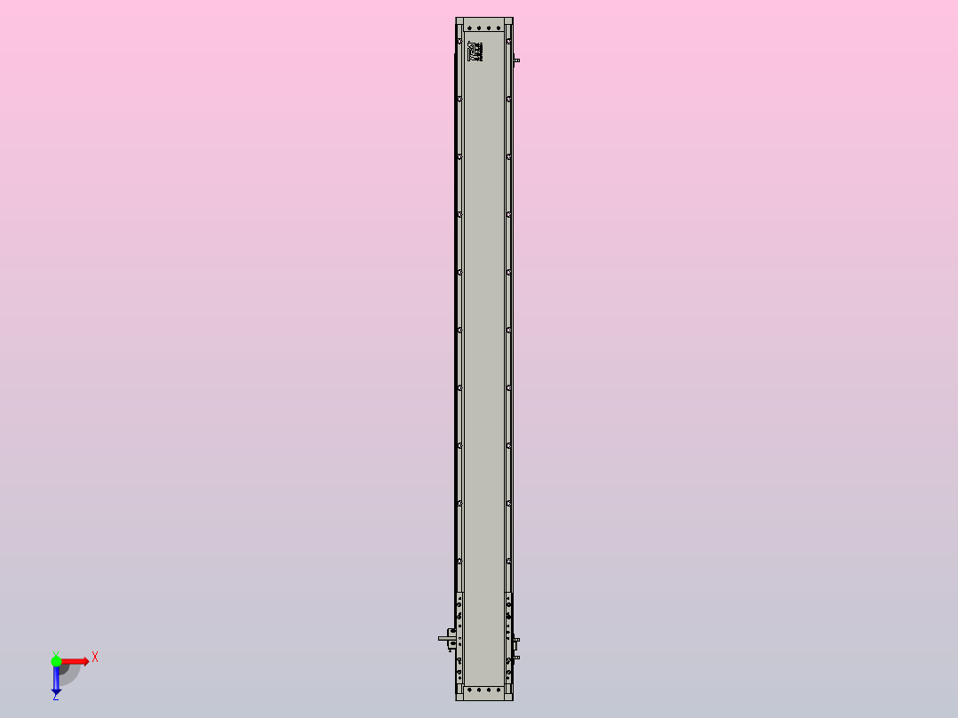 直驱直线电机轴TPA-LNP3-120-35C3-1-L1140-3-C-10-N3俯视图