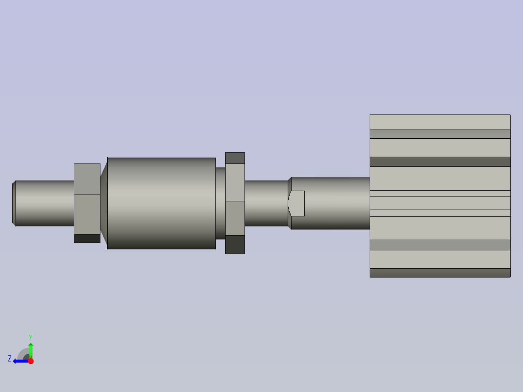 裁刀氣缸右视图