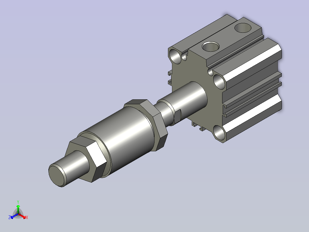 裁刀氣缸正等轴测图