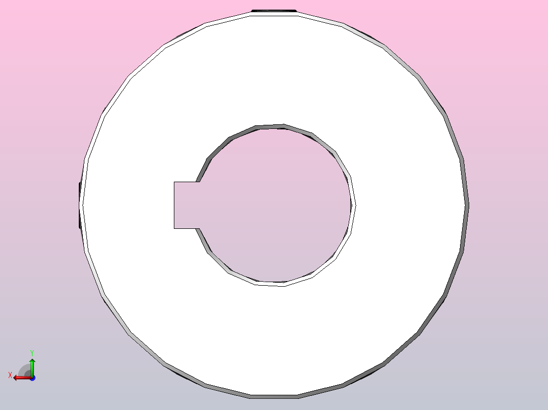 LK7系列键槽平行式联轴器[LK7-50K]主视图