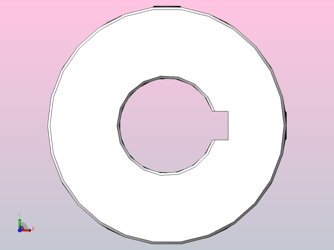 LK7系列键槽平行式联轴器[LK7-50K]前视图