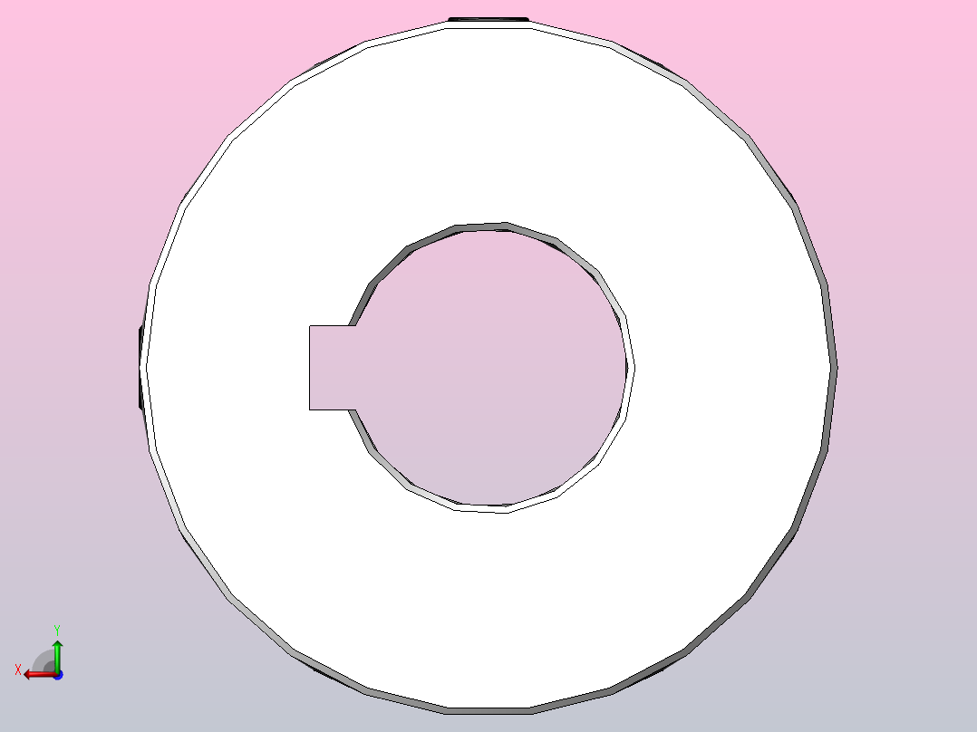 LK7系列键槽平行式联轴器[LK7-50K]后视图