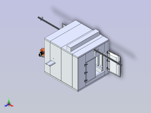 一款输送粉末涂层炉3D