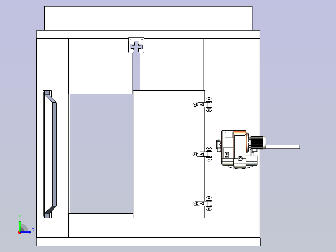 一款输送粉末涂层炉3D左视图