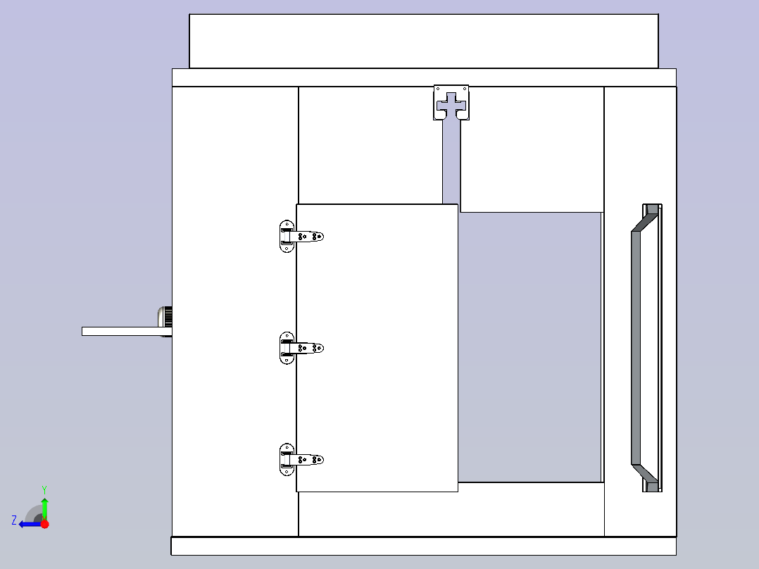 一款输送粉末涂层炉3D右视图