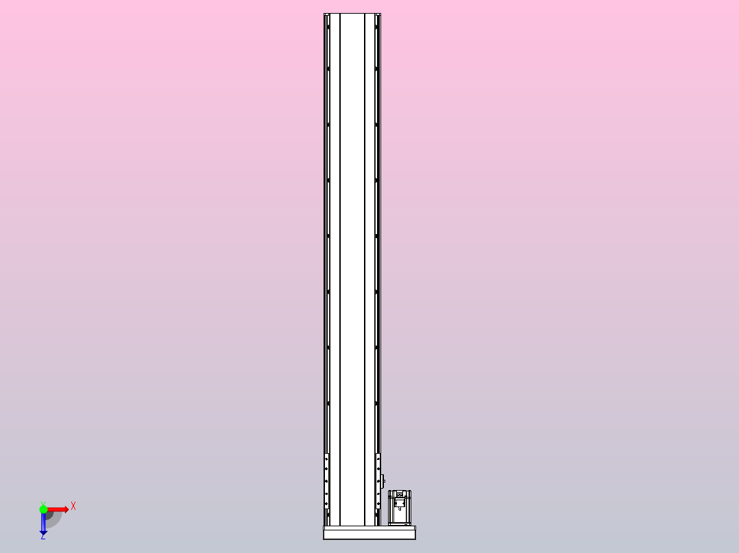 日规模组半封闭丝杆TPA-HNR-202D-2510C-L1500-MR-C-P75-N3俯视图