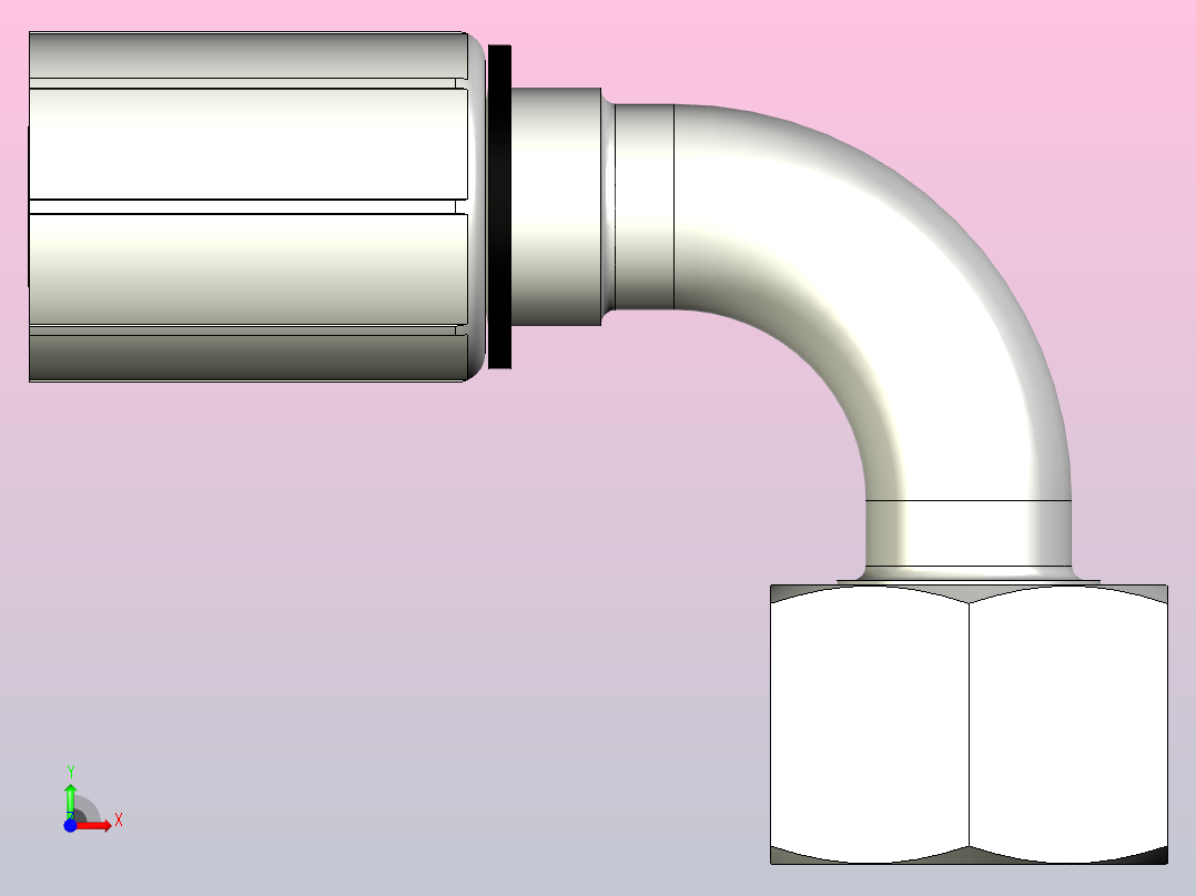 标准液压接头1CF46-15-8前视图