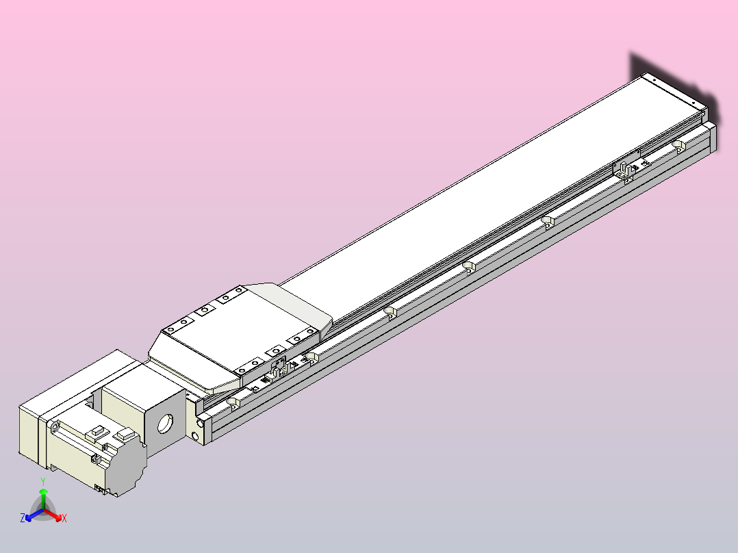 机器人皮带驱动直线轴TPA-GCB-150-P80-L650-QL-M75-N3主视图