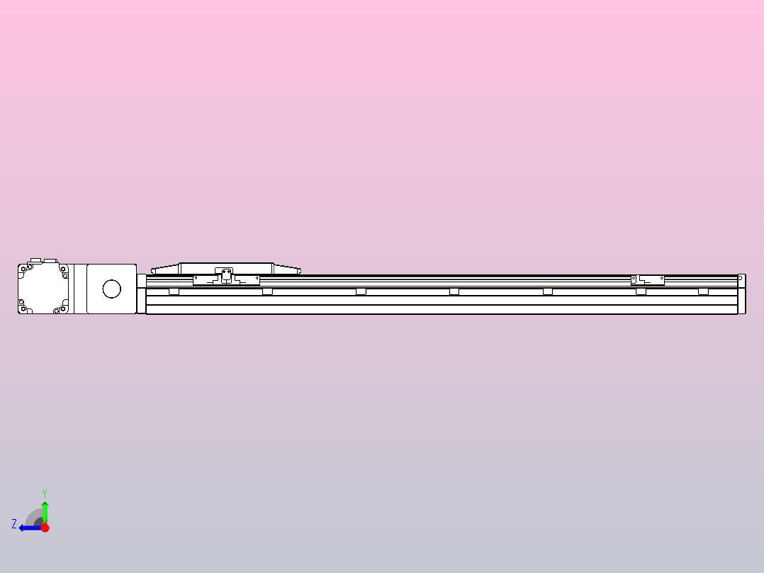 机器人皮带驱动直线轴TPA-GCB-150-P80-L650-QL-M75-N3右视图