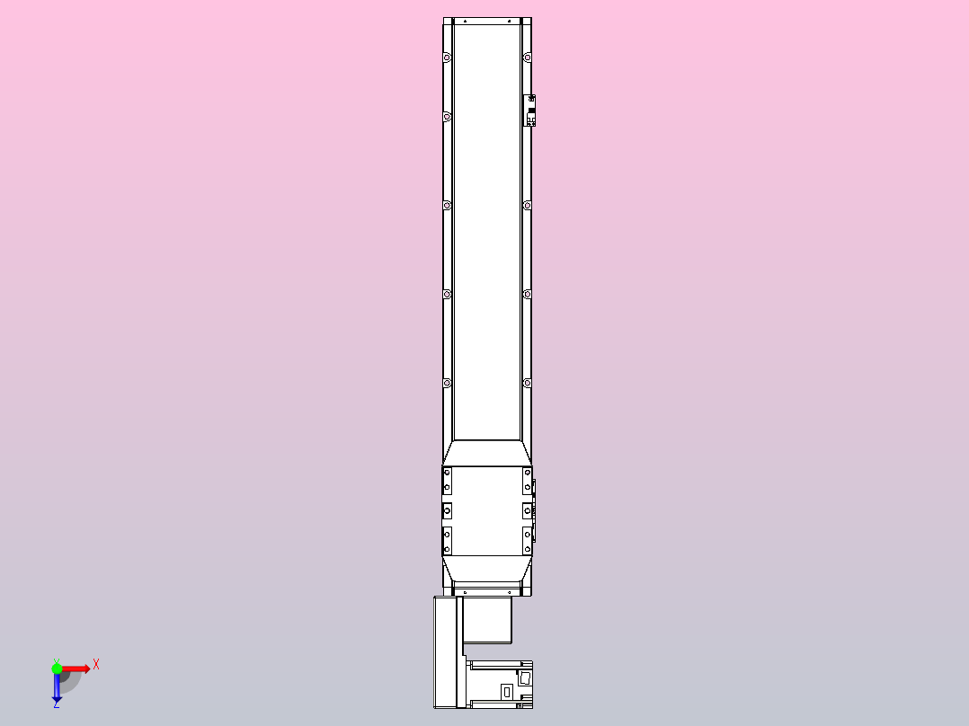 机器人皮带驱动直线轴TPA-GCB-150-P80-L650-QL-M75-N3俯视图