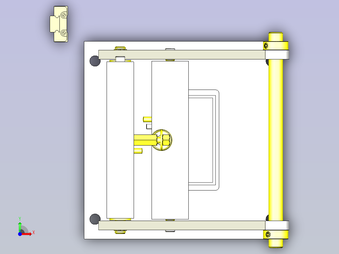 一款树脂外壳压入夹具3D图纸前视图