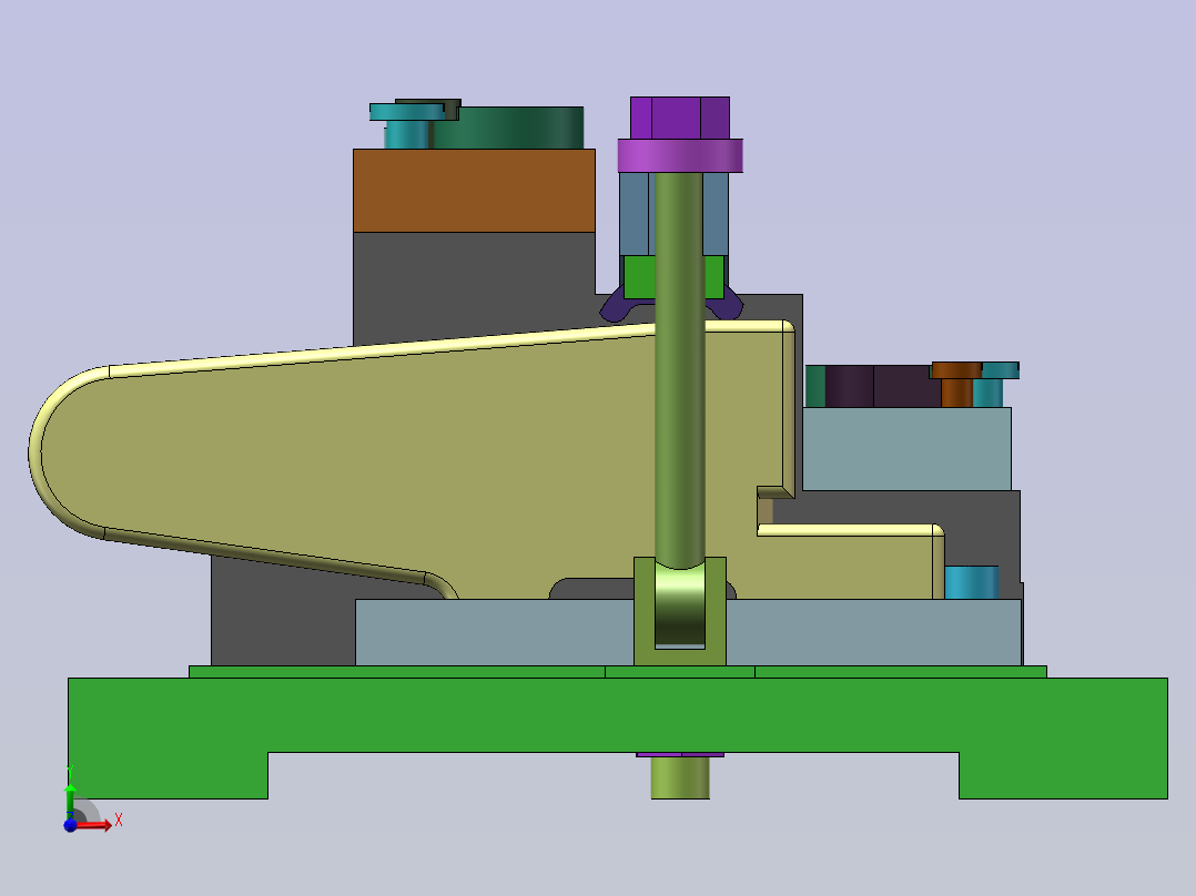 ca6140机床后托架（831001）工艺及钻顶面四孔夹具设计【含三维solidworks】前视图