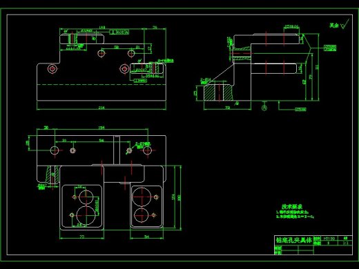ca6140机床后托架（831001）工艺及钻顶面四孔夹具设计【含三维solidworks】缩略图
