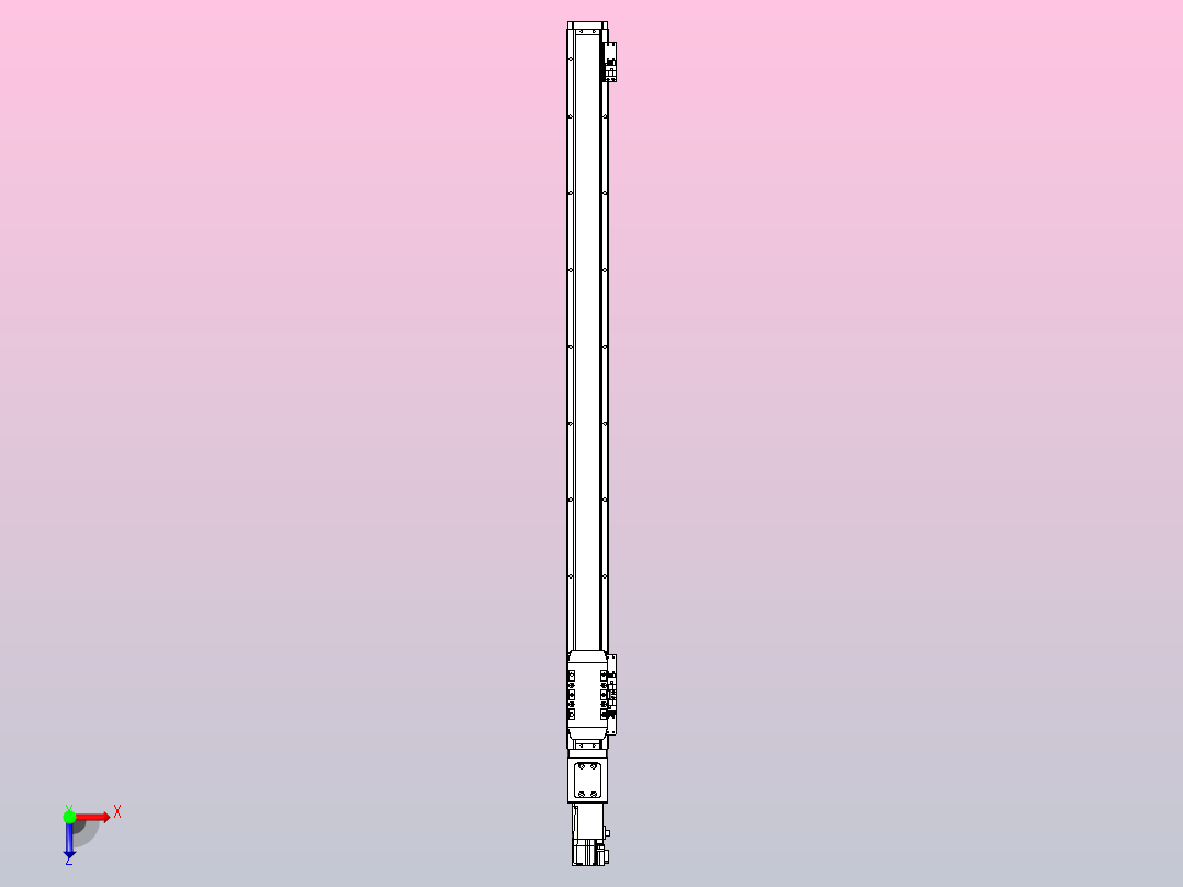 滚珠丝杠直线轴内置导轨TPA-GCR-50-1210C-L800-M-M10-N3俯视图