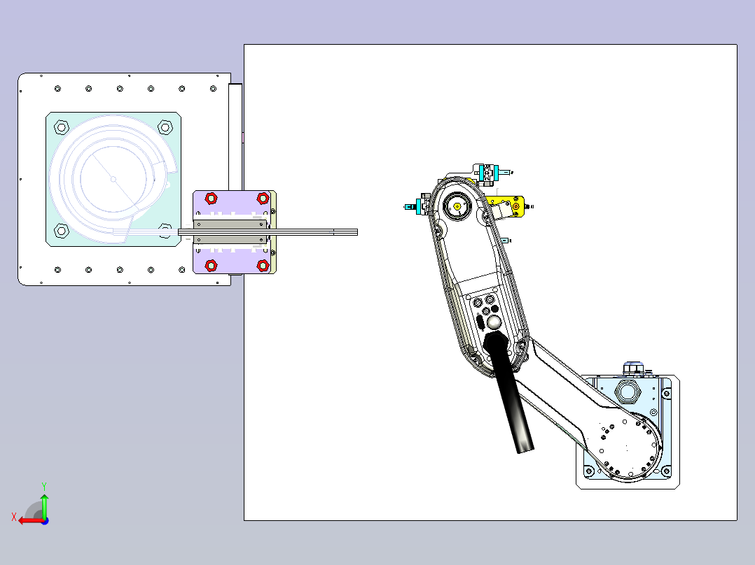 光纤活动连接器插芯组装工作站后视图
