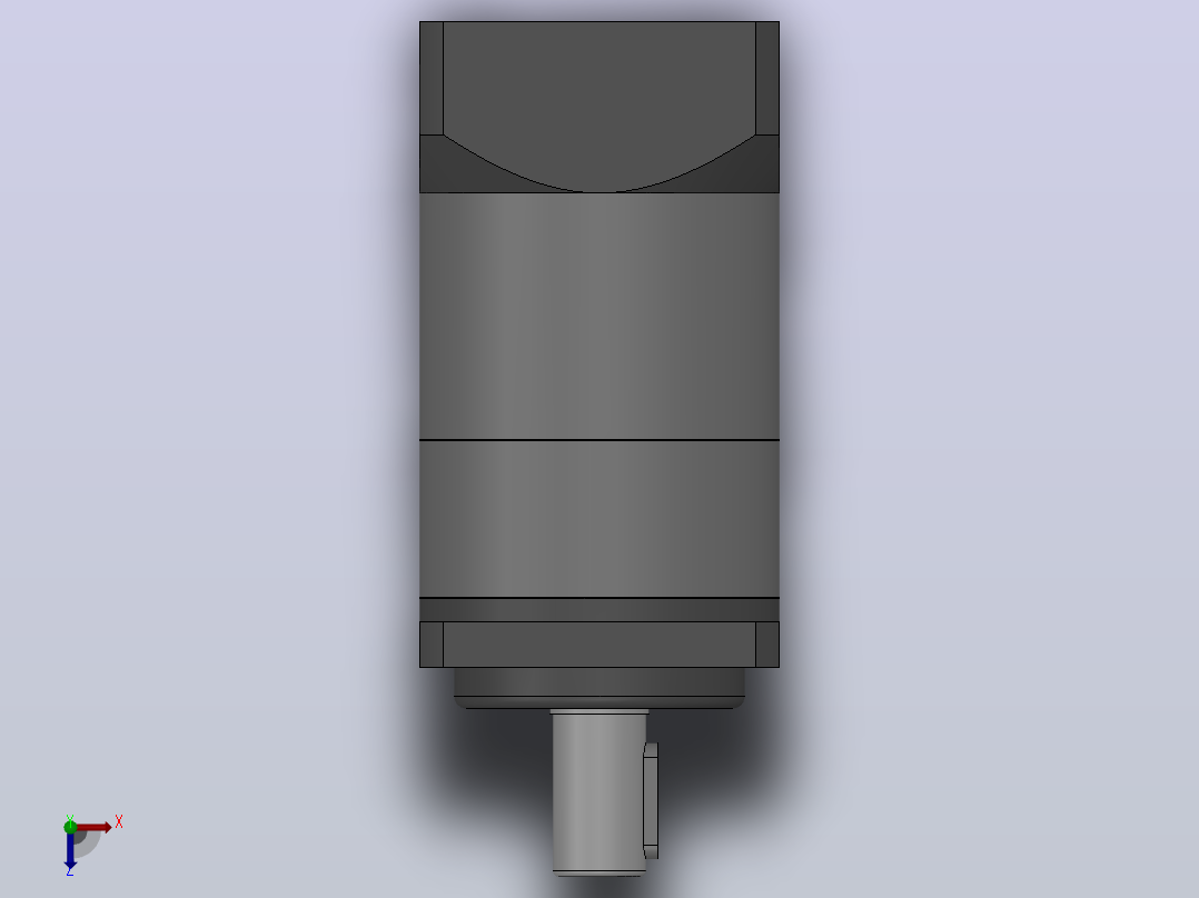 精密行星齿轮减速机 PAF60-L2 3D模型Solidworks设计俯视图