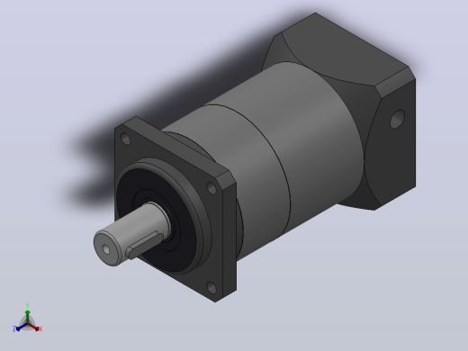 精密行星齿轮减速机 PAF60-L2 3D模型Solidworks设计正等轴测缩略图
