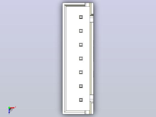 连接器白色JST XH 7针2.54 mm俯视缩略图