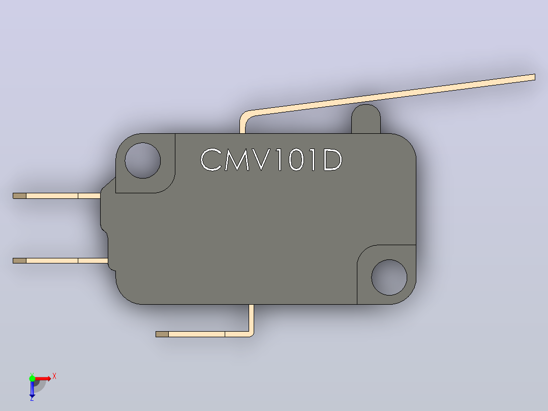 限位开关CNTD CMV101D微动开关俯视图