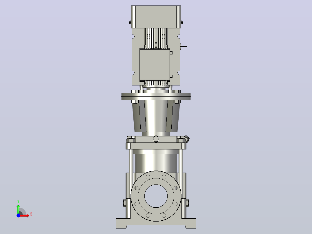 XBD-SL90PN16立式多级消防泵[XBD-1.8(20)-SL90-1-1]前视图