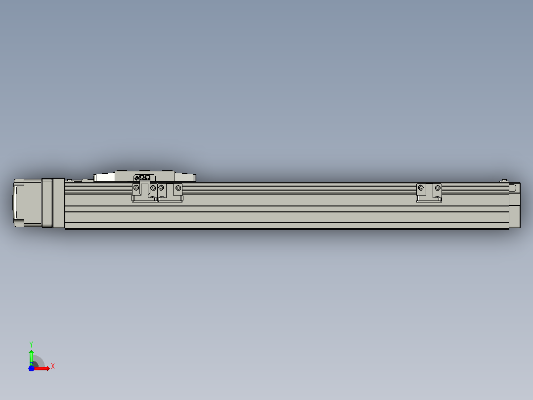 GTH4-L#-250-BR-M05-C3 GTH4内嵌式螺杆滑台 电机右折 TOYO滑台前视图