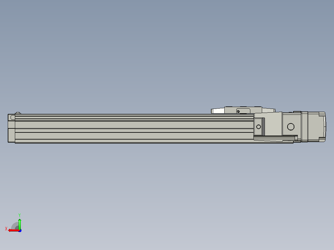 GTH4-L#-250-BR-M05-C3 GTH4内嵌式螺杆滑台 电机右折 TOYO滑台后视图