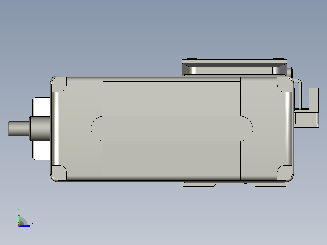 GTH4-L#-250-BR-M05-C3 GTH4内嵌式螺杆滑台 电机右折 TOYO滑台左视图