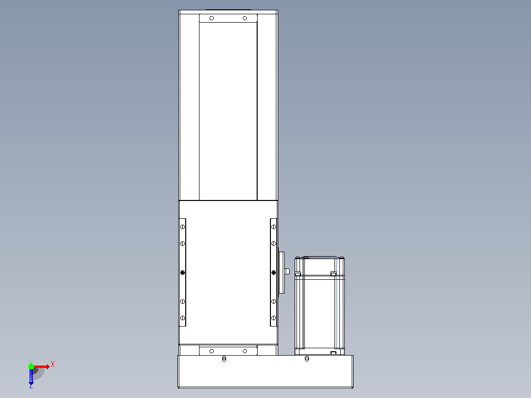 滚珠丝杠直线轴带导轨全封闭TPA-HCR-120D-1610C-L200-MR-Y-P40-N3俯视图