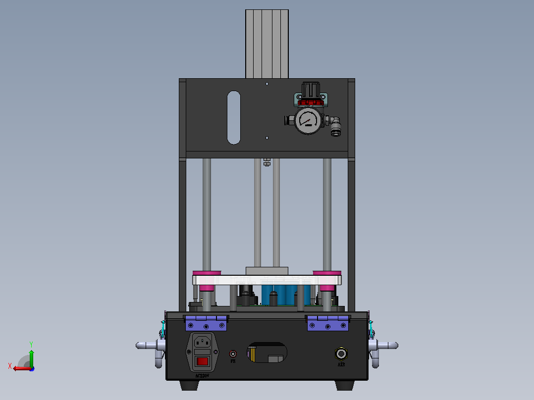 PCBA针床功能治具后视图