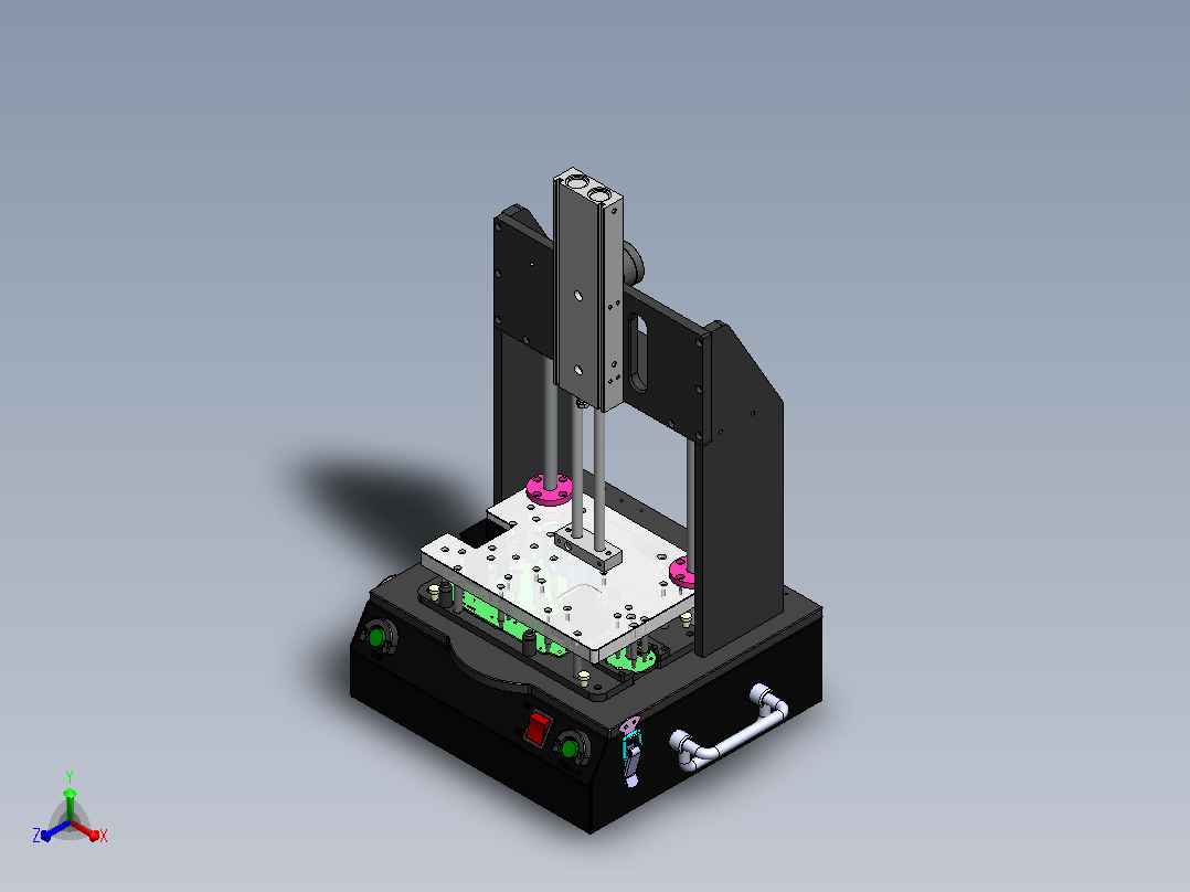 PCBA针床功能治具正等轴测图