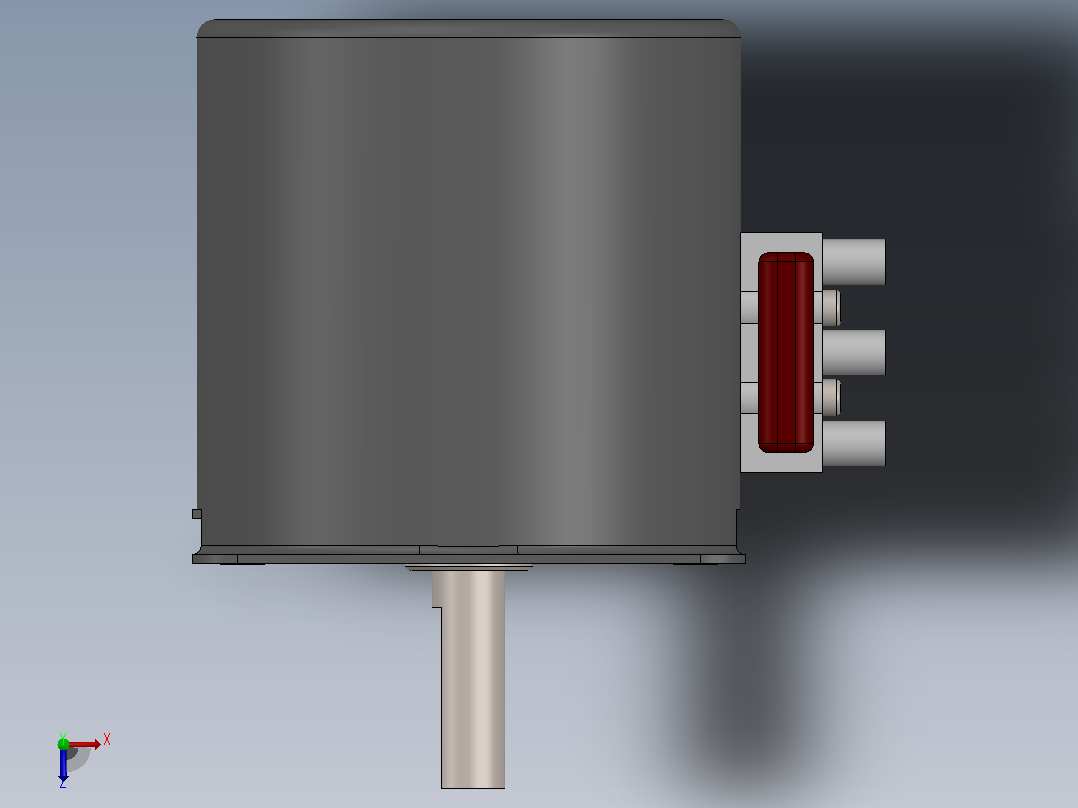 DC AC 60KTYZ电机俯视图