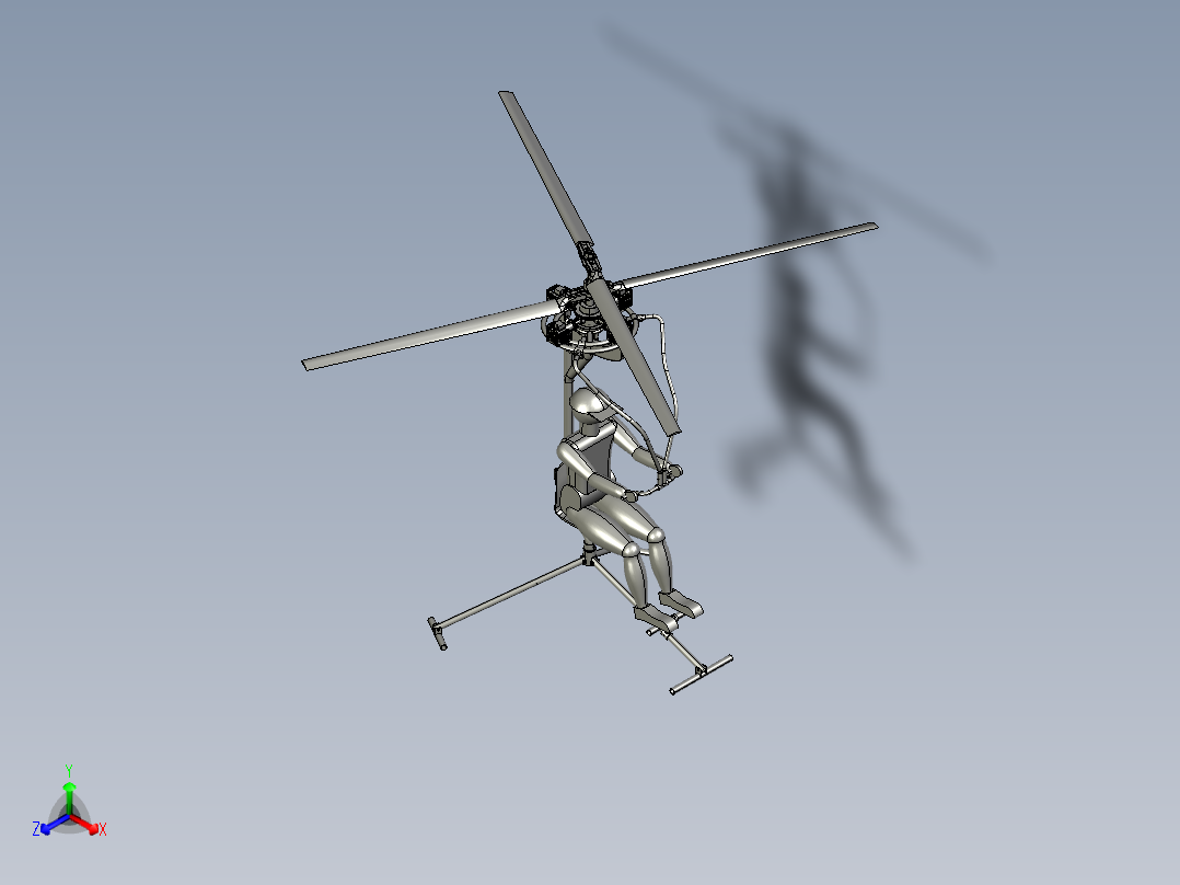 共轴反转双旋翼直升机