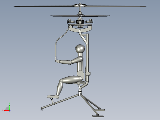 共轴反转双旋翼直升机后视缩略图