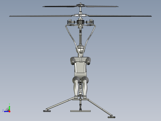 共轴反转双旋翼直升机右视缩略图