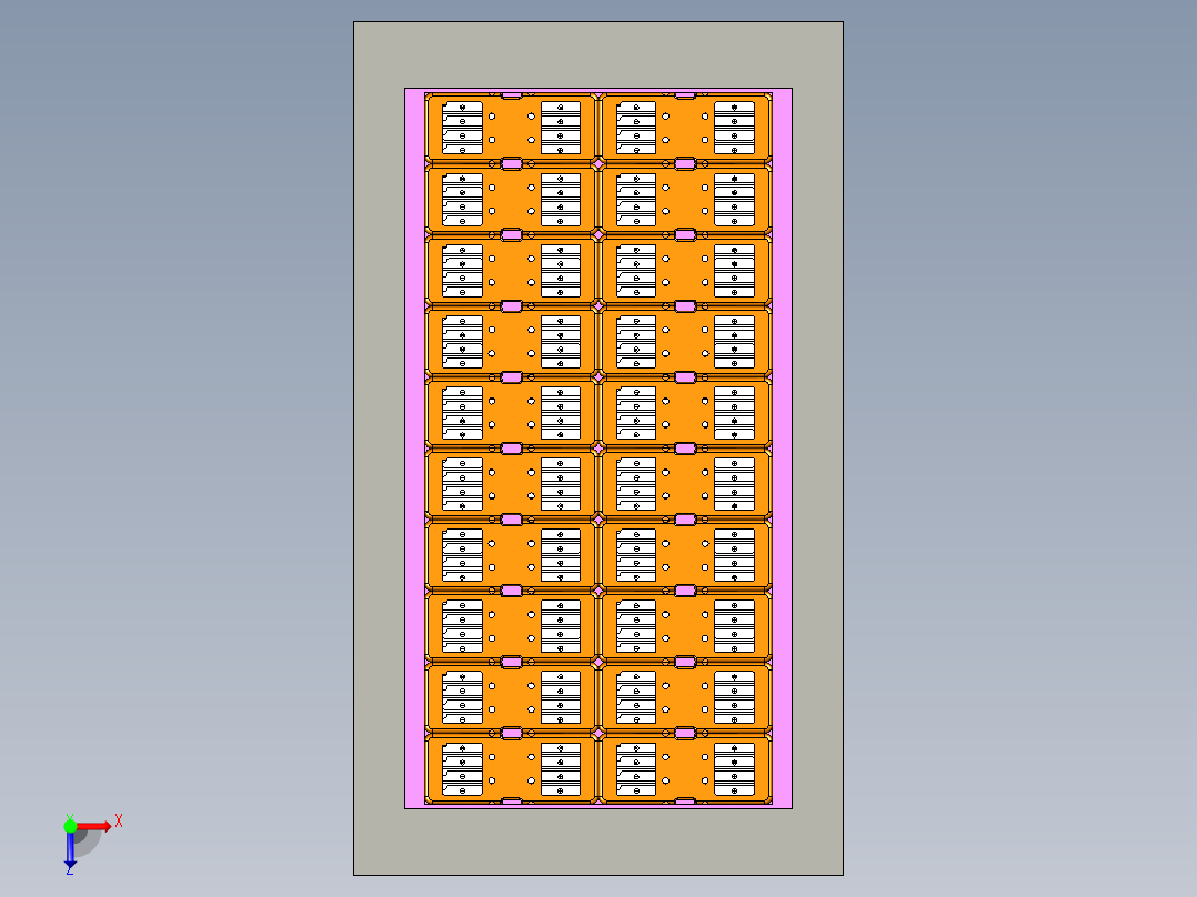 放膜机械构3D模型 (1)俯视图