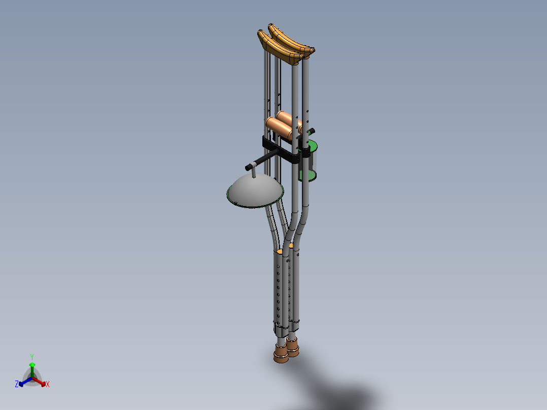 拐杖SW2017正等轴测图