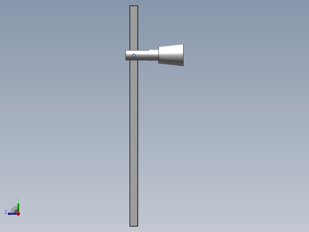 Q040-一种采用重物平衡的电动栏杆的设计【三维SolidWorks】右视图