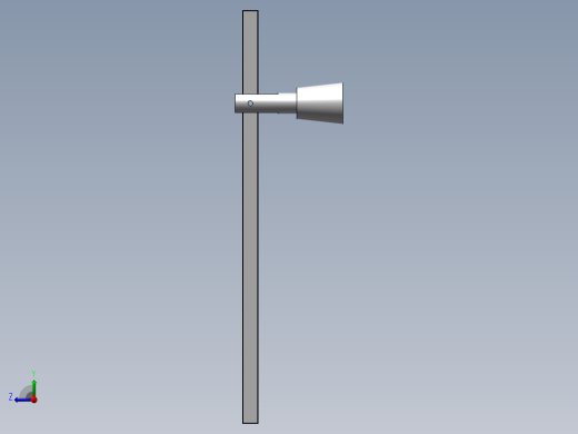 Q040-一种采用重物平衡的电动栏杆的设计【三维SolidWorks】右视缩略图