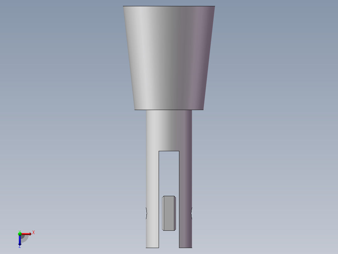 Q040-一种采用重物平衡的电动栏杆的设计【三维SolidWorks】俯视图