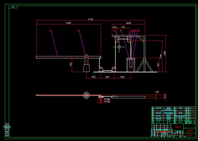 Q040-一种采用重物平衡的电动栏杆的设计【三维SolidWorks】