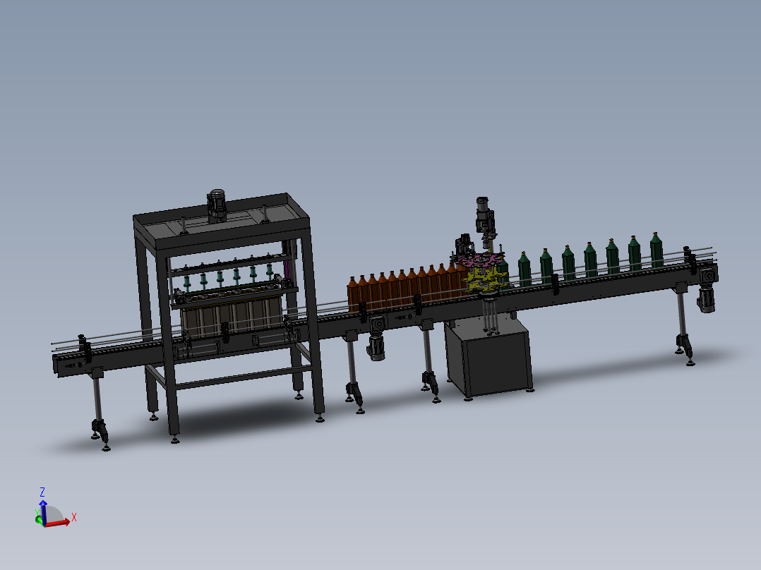 全自动饮料灌装生产线3d图纸