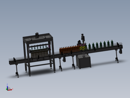 全自动饮料灌装生产线3d图纸