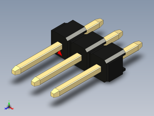彩色公头100mil（2.54mm）系列-DS1021_black_1x03p_100mil_Type1_rev1.0
