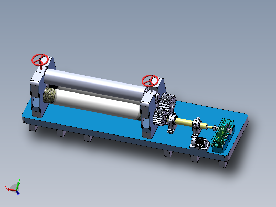 一种三辊子式卷板机的设计（含三维SW模型+CAD图纸+说明书）