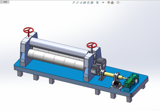 一种三辊子式卷板机的设计（含三维SW模型+CAD图纸+说明书）缩略图