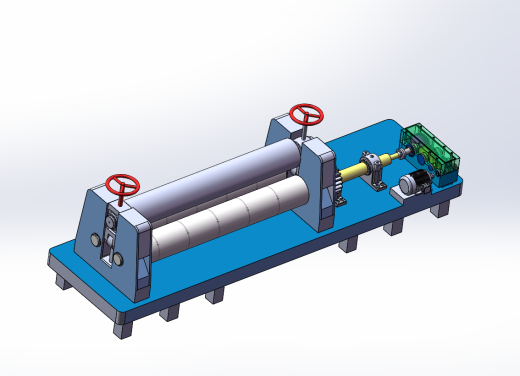 一种三辊子式卷板机的设计（含三维SW模型+CAD图纸+说明书）缩略图