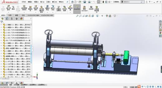 一种三辊子式卷板机的设计（含三维SW模型+CAD图纸+说明书）缩略图